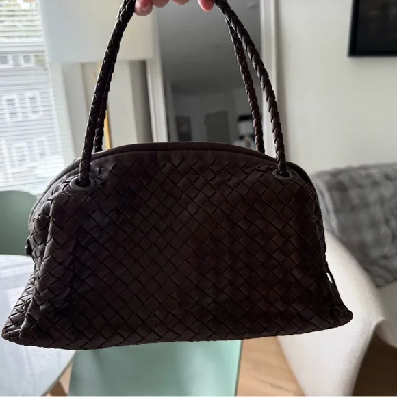 Vintage Bottega Veneta Brown Woven Bag - Picture 2 of 8